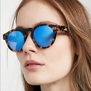 Illesteva blue reflector sunglasses